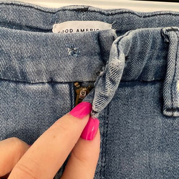 Good American Good Legs High Rise Straight Denim Jeans Blue Size 14 NWT Retro - Picture 4 of 15